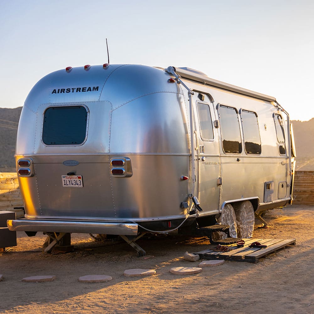 Silver Airstream RV